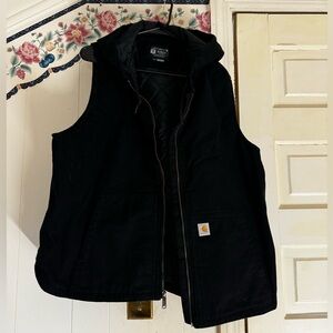 Carhartt Women's Washed Duck Hooded Insulated Vest 2X
